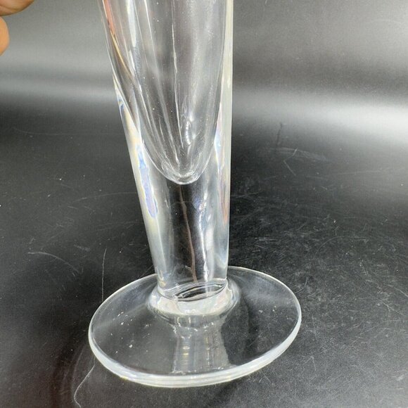 Krosno Clear Heart Shaped Crystal Glass Vase Made In Poland Glass Vase Vintage - Picture 6 of 14